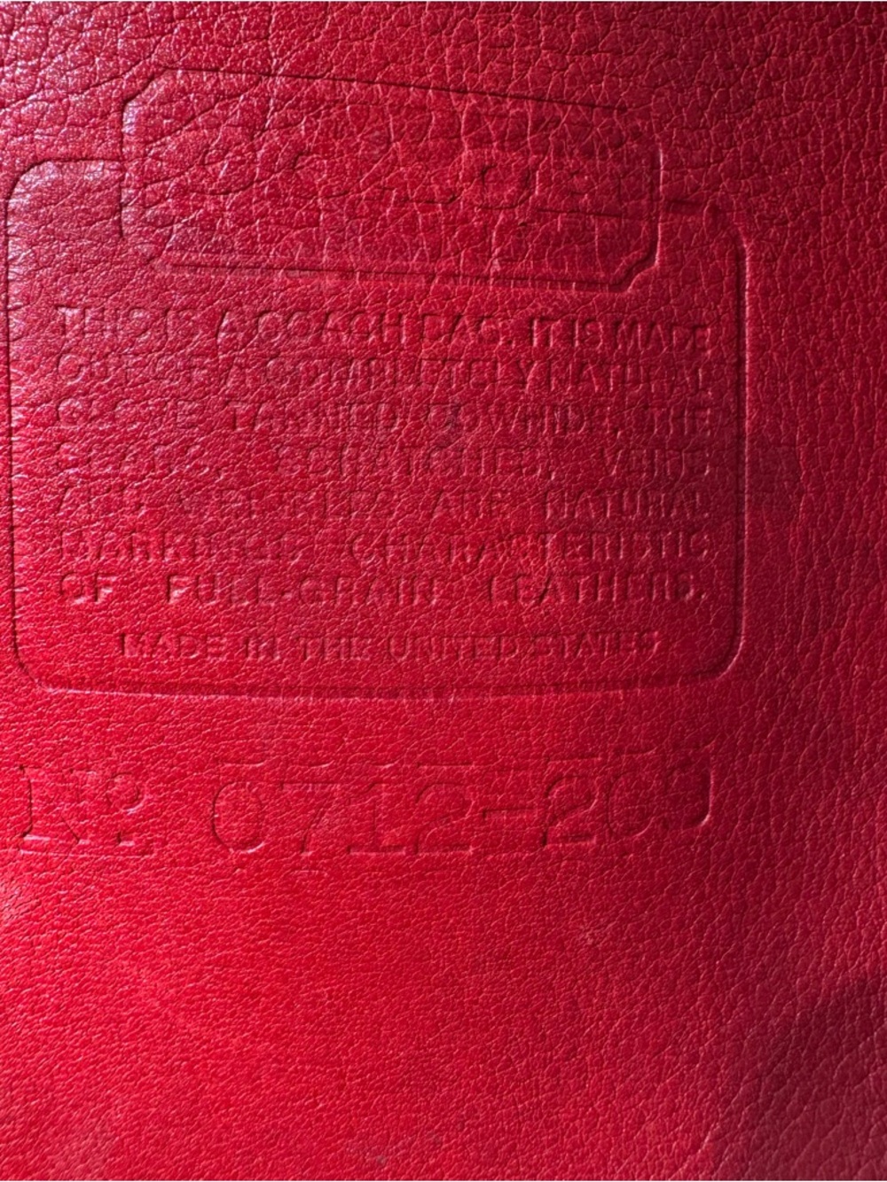 Vintage Coach Duffle Sac 9085 Red Leather Feed Sack XL Bucket Bag USA - Picture 13 of 15